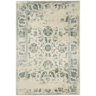 benuta Basic Teppich Suki - Creme/Mint 200x300 cm - Kunstfaser - Rechteckig, & im Style: Vintage, Orient Style - pflegeleicht, für Wohnzimmer Schlafzimmer