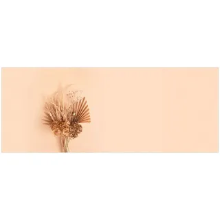 Wallario Memoboard Trockenblumenarrangement braun 32 cm x 80 cm