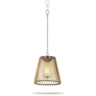 Lumineo Solar LED Hängelampe Outdoor 17,5cm Beige / Warmweiß Solarleuchte für Garten Pendelleuchte Außenleuchte Gartenleuchte Deko Lampe