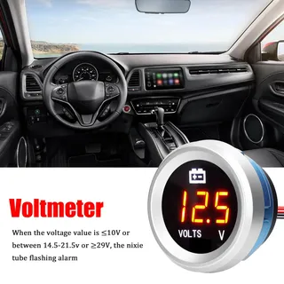 gistuch Digitale Kraftstoffstandsanzeige mit blinkendem Alarm, Auto-Kraftstoffstandsmesser, 9–35 V, Kraftstoffstand-Tester für Auto-Motorrad