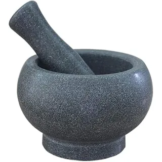 YJYJY Mörser und Stößel Set Granit Guacamole Granit Groß