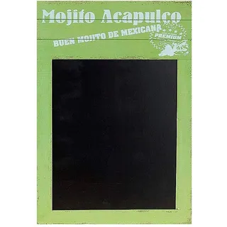 quantio Nostalgische Holz-Kreide-Tafel - Schultafel - Kreidetafel - Memoboard - Notiztafel - Wandtafel - Küchentafel - Antik Look - Memotafel, Farbe:Grün