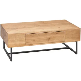 Novel Couchtisch, Schwarz, Eiche, Holz, Holzwerkstoff, Eiche, furniert, massiv, 1 Schublade(n) Schubladen, rechteckig, eckig, 59.5x40x110 cm, Holzmöbel, Holztische, Couchtische Holz