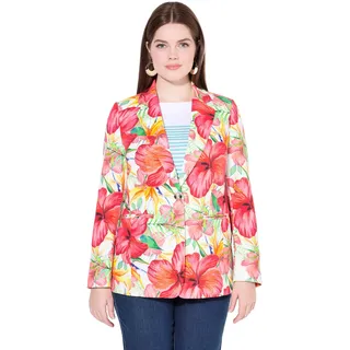 Ulla Popken Blazer floral Rot 60