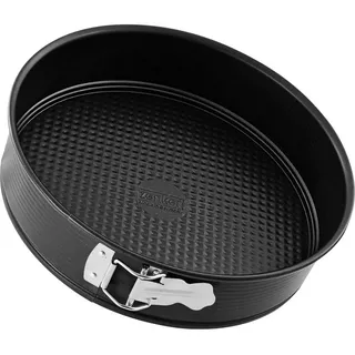 Zenker 3402 Springform mit Flachboden, Durchmesser 26 cm, Edelstahl, schwarz, 26 x 26 x 6,5 cm