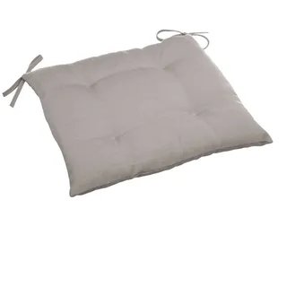 Hespéride Stuhlkissen, quadratisch, 4 Punkte, 40 x 40 x 4 cm, Polyester, Taupe