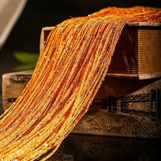 Highdi Fadenvorhang Türvorhang Insektenschutz Fliegenvorhang Perlenvorhang Fadengardine Raumteiler Sichtschutz Vorhang für Balkontür Türen Terrasse (Orange,1x2m)