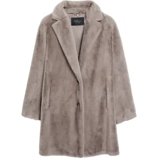 s.Oliver Fake-Fur-Mantel Relaxed Fit Beige 46