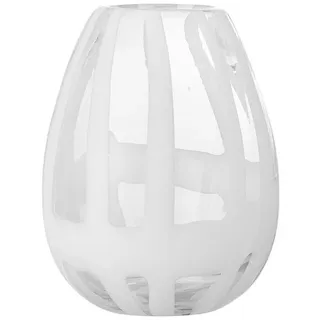 Bloomingville Dekovase Cosmin, Vase in Weiß, 18cm, aus Glas weiß