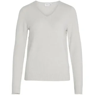 Vila Strickpullover Dünner Strickpullover Basic Stretch VIRIL VIRIL V-NECK L/S KNIT TOP - NOOS weiß XS (34)
