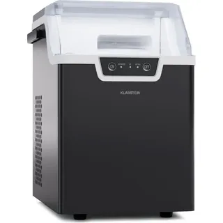 Klarstein Nugget-Eiswürfelmaschine für Zuhause, Camping & Gastro, 200W Mini-Eiswürfelmaschine Klein, 4 Min Schnellbetrieb, LED Display, Schnelle... - Schwarz