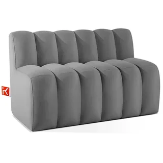 KONSIMO® Sofa CORDA Einzelsofa, Küchensofa, Polsterbank, Küchenbank, Breite: 120 cm, hergestellt in der EU, moderne Eleganz, ideal für Restaurantbereiche grau 123 cm x 78 cm x 71 cm