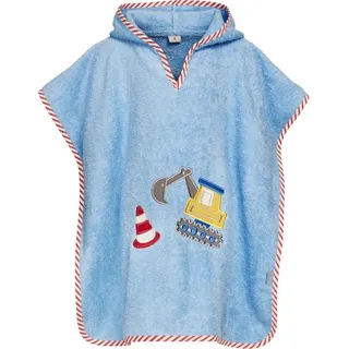 Playshoes Unisex Kinder Bademantel Handtuch Kinder Frottee-poncho Bagger blau
