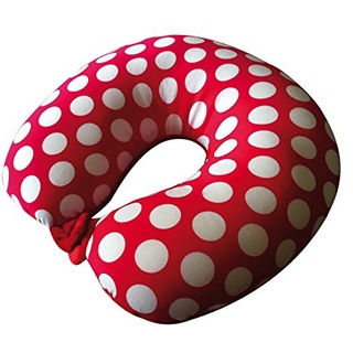 Nackenhörnchen Nackenkissen Tigasoft Design 2 rot/weiß flauschig Nackenstütze Neuware 1 Stück