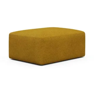 Pouf TENKSOM "Rund Hocker, Fussablage", gelb (ocker), B:73cm H:40cm T:96cm, Poufs, Pouf, perfekte Ergänzung zum Sofa RUND, Nordic Swan Ecolabel