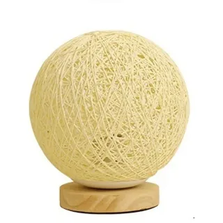 Nachtlicht Aus Rattan, Tischlampe Aus Holz Mit Handgewebtem Schirm, Usb-aufladbar, Stimmungsleuchte Aus Rattan Und Holz Für Schlafzimmer Und Wohnzimmer, 20 X 23 Cm
