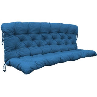 Chicreat Auflagen 3er Bankkissen Bankauflage 150x98x8 cm hellblau