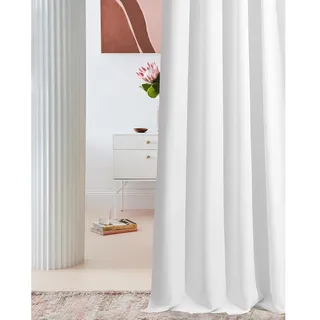 room99 Vorhang mit Ösen Laurel 140 x 280 cm Breite x Höhe Schiebegardinen Curtain Wohnzimmer Schlafzimmer Weiß, 1 Stück