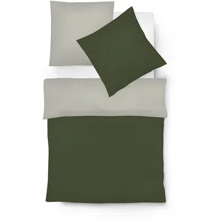 FLEURESSE Lech W 4158 olive-silber 240 x 220 cm + 2 x 80 x 80 cm