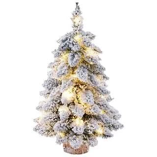 Sorvyzxn Künstlicher Weihnachtsbaum Mini-Weihnachtsbaum mit LED-Lichtern, künstlicher Tannenbaum, für Tisch, Schreibtisch und Zuhause, Weihnachtsdekoration 75 cm