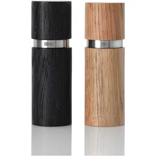 AdHoc Textura Salz-/Pfeffermühle 15 cm Schwarz unbefüllt