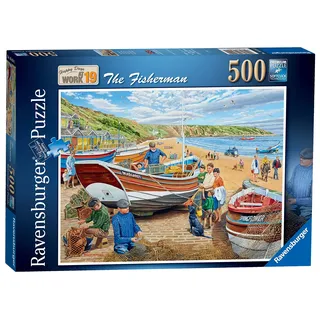 Ravensburger Happy Days at Work No.19 The Fisherman 500 Teile Puzzle für Erwachsene und Kinder ab 10 Jahren