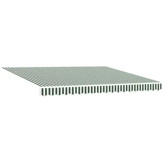 vidaXL Markisenersatzstoff 380 x 295 cm grün/weiß