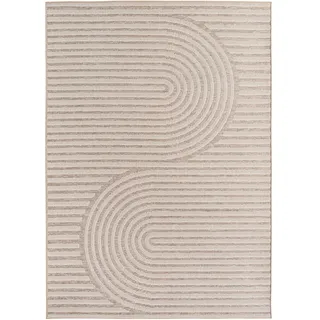 Balkonteppich Bohemian Wetterfest Waschbar Strapazierfähig Terrasse Garten Schadstoffgeprüft Beige 200x290 cm – VENTOUX von Kadima Design