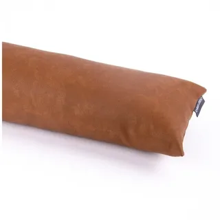 SCHÖNER LEBEN. Zugluftstopper Zugluftstopper Fenster Kunstleder in toller Uni-Camel-Optik, handmade braun 15 cm x 110 cm x 15 cm