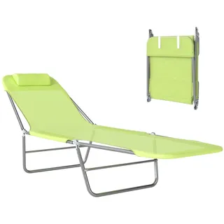 Outsunny Gartenliege 182 x 56 x 25 cm Grün