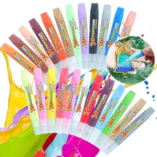 Candle Pen Set, 24er Set Kerzenfarbe, Premium Kerzenstifte je 10ml, Kerzenpen, Wachspen Sets, Candle Pen für Kerzen, Wachsfarben Kerzen Selber Machen Set zum Anmalen, Verzieren & Personalisieren