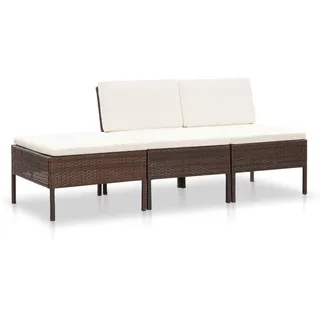 vidaXL Garten-Lounge-Set braun 48955