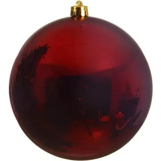 Weihnachtskugel XXL 20 cm Kunststoff Wijnrot Bordeaux - Bruchfest