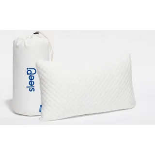 SLEEPI Kopfkissen Cloud, Füllung: weiche Memory-Schaumstoff-Würfel & sanfte Microfaser, Bezug: Tencel, Ideal für Rücken-, Seiten- und Bauchschläfer, Set, Höhenverstellbar, Schlafkissen, höhenverstellbares Polster, Veganes Kopfkissen