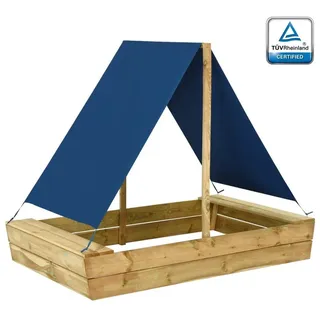 vidaXL Holzsandkasten mit Dach 160x100x133 cm braun