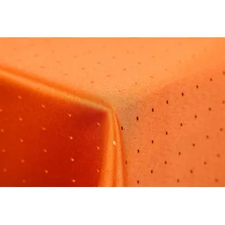 Punkte Damast Tischdecke 180 rund von First-Tex *Terracotta*