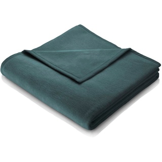 Biederlack Wohndecke »Unicolour«, in vielen Farben, Kuscheldecke grün