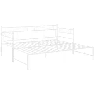 furnicato Schlafsofa Tagesbett Ausziehbar Weiß Metall 90x200 cm, 1 Teile weiß