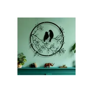Metallene Wanddekoration, Vogel-logo-statue, Wanddeko, Vogelsilhouette, Runde Wandskulptur, Geeignet Für Die Wanddekoration, Wohnzimmer, Schlafzimmer