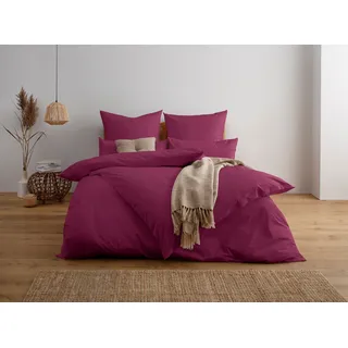 OTTO home Luisa Gestreift Baumwolle Rosa 135 x 200 cm + 2 x 80 x 80 cm