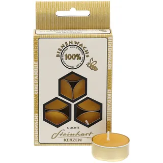 Steinhart Kerzen Teelicht 6 St. 100% Bienenwachs