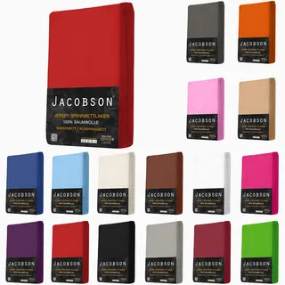 Jersey Spannbettlaken Spannbetttuch für WASSERBETT BOXSPRINGBETT von Jacobson (180 x 200 cm - 200 x 220 cm, Grau)