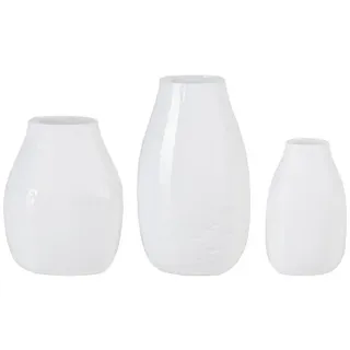 räder Blumenvase 3er Set Weiß