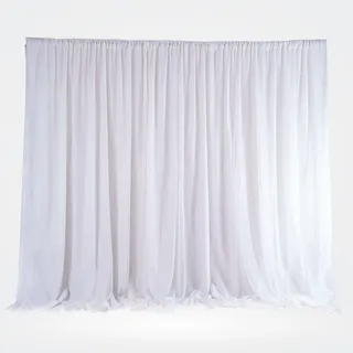 Trimming Shop White Ice Silk Backdrop Vorhänge ohne Beute für Hochzeit, Party, Event, Geburtstag, Weihnachten, Fotostudio, Special Festival, Fensterdekoration, 8 Meter