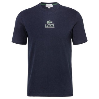 Lacoste T-Shirt T-SHIRT mit Lacoste Print auf der Brust blau XXL
