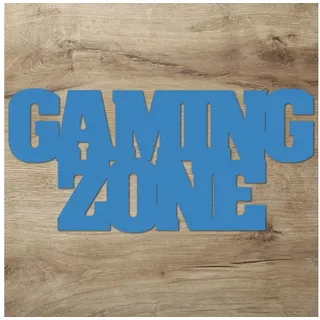 Namofactur LED Dekolicht Gaming Zone - Gamer Licht Wanddeko mit RGB Farbwechsel, LED fest integriert, RGB Farbwechsel, Wanddekoobjekt USB Wohnzimmer Leuchte mit Fernbedienung blau