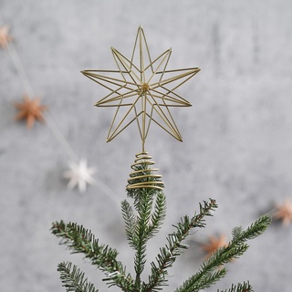 Ginger Ray Weihnachtsbaumspitze, 3D-Draht, goldfarben, dekoratives Accessoire