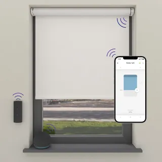 Cocoon Home Elektrisches Rollo für Smart Home 100x190 - Verdunkelnd - Weiß - Weiß