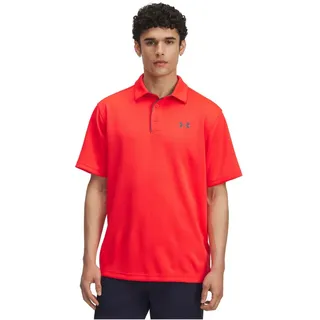 Under Armour Tech Poloshirt rot/pitch gray S