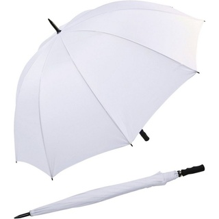 Impliva Langregenschirm Falcone® XXL 10-Streben Golfschirm Fiberglas, riesengroß, windsicher und leicht weiß